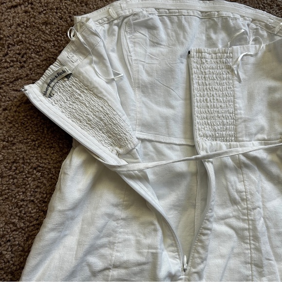 Abercrombie & Fitch White Tie Waist Sleeveless Mini Dress Size Small - Picture 9 of 11